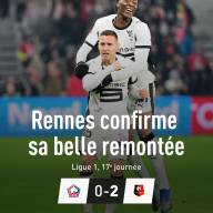 Rennes confirme sa belle remontée en s'imposant sur la pelouse de Lille au terme d'un match électrique