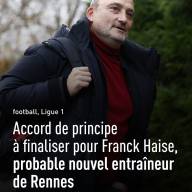 Accord de principe à finaliser pour Franck Haise