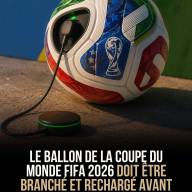 Le ballon de la Coupe du Monde FIFA 2026 doit être branché et rechargé avant chaque match