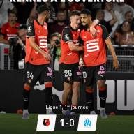 À 10 contre 11 pendant une heure, Rennes surprend l'OM dans le temps additionnel en ouverture de la Ligue 1