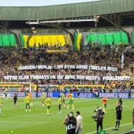 La banderole contre Merlin et Rongier