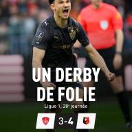 Rennes l'emporte face à Brest dans un derby breton spectaculaire et se relance dans la course à l'Europe